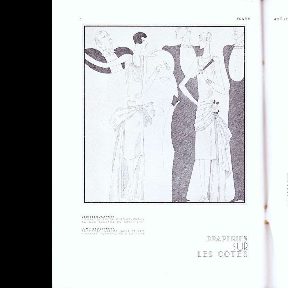 Vogue France (1er avril 1929), couverture de Georges Lepape