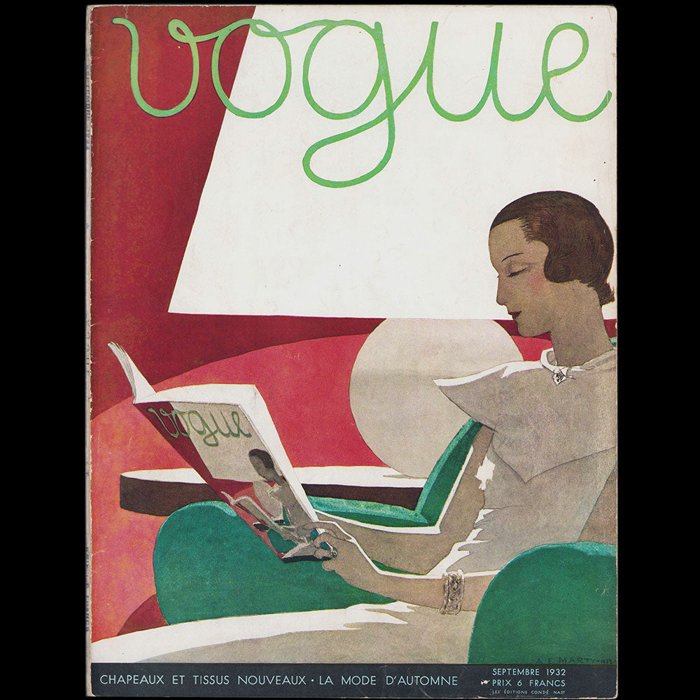 Vogue France (1er septembre 1932), couverture d'André-Edouard Marty