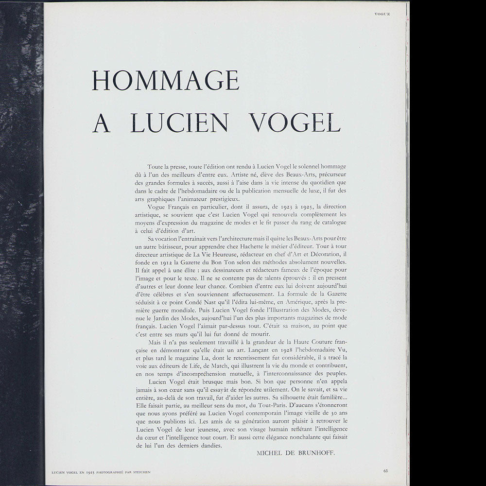 Vogue France (1er juin 1954), couverture d'Henry Clarke