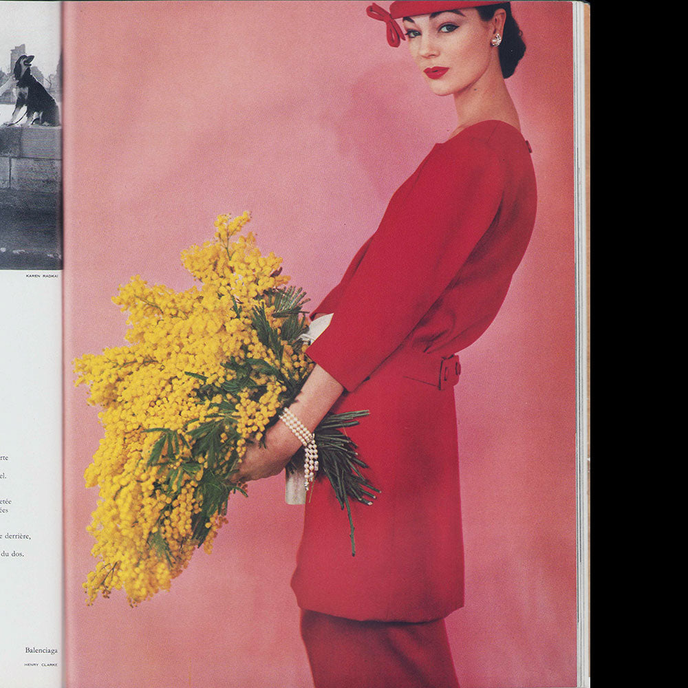 Vogue France (avril 1955), couverture de Henry Clarke