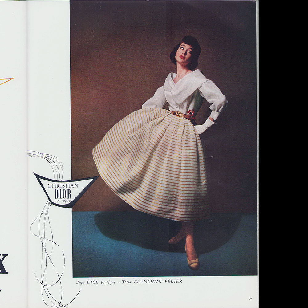 Vogue France (avril 1955), couverture de Henry Clarke