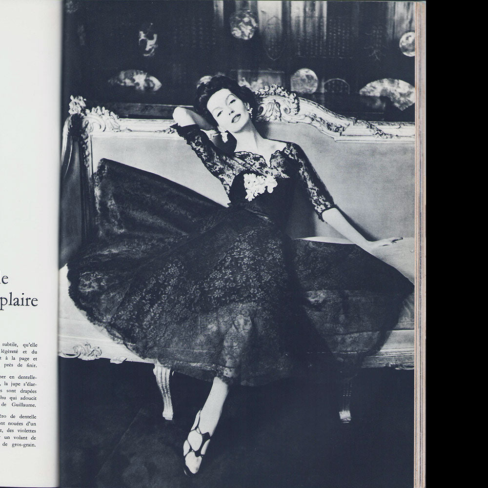 Vogue France (mars 1957), couverture de René Gruau et Guy Bourdin