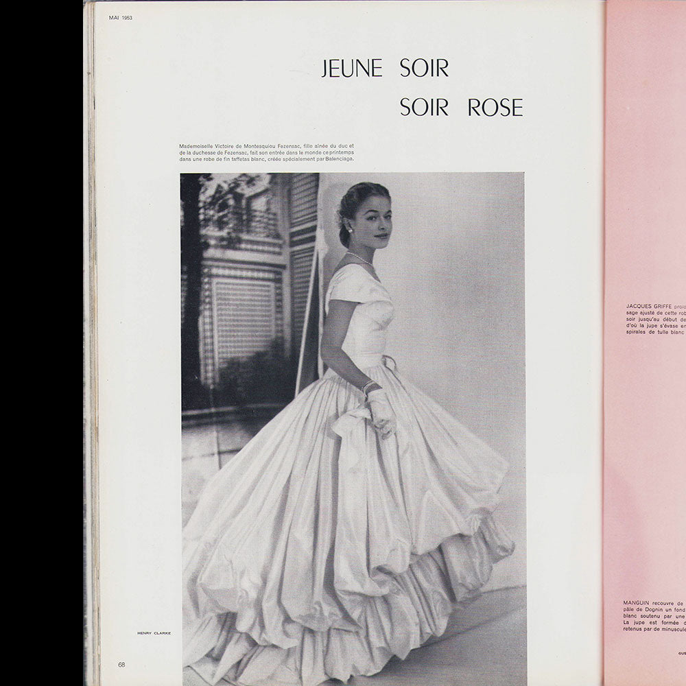 Vogue France (1er mai 1953), couverture d'Henry Clarke