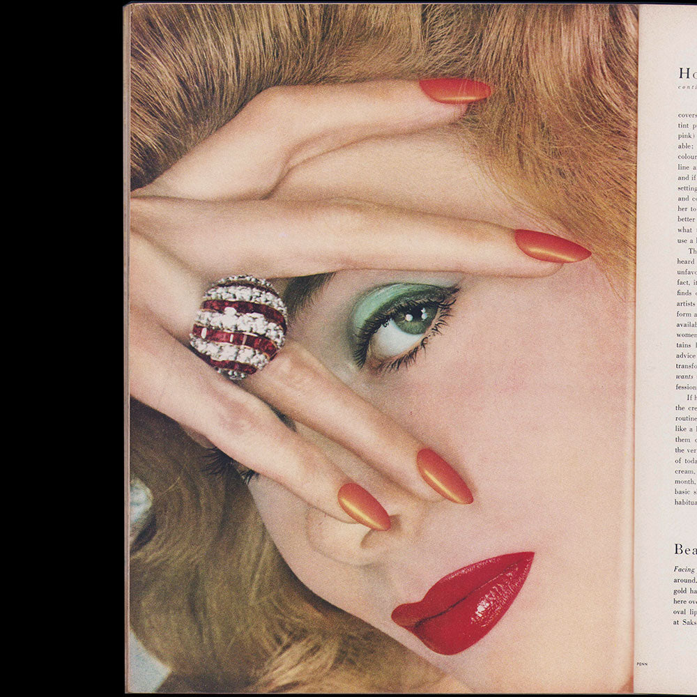 Vogue US (September 1957), couverture de John Rawlings