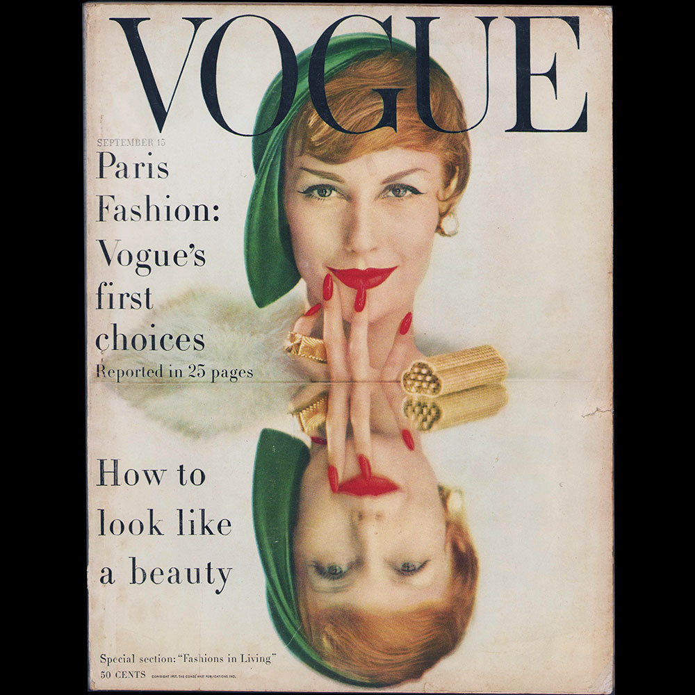 Vogue US (September 1957), couverture de John Rawlings