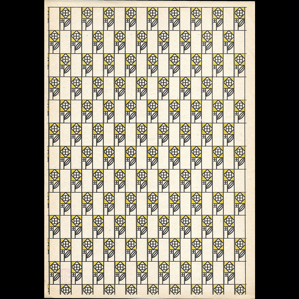 Wiener Werkstätte - Composition aux roses par Josef Hoffmann et Koloman Moser (1905)