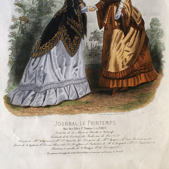 Worth & Bobergh - Le Journal Le Printemps, gravure (circa 1867-1870)