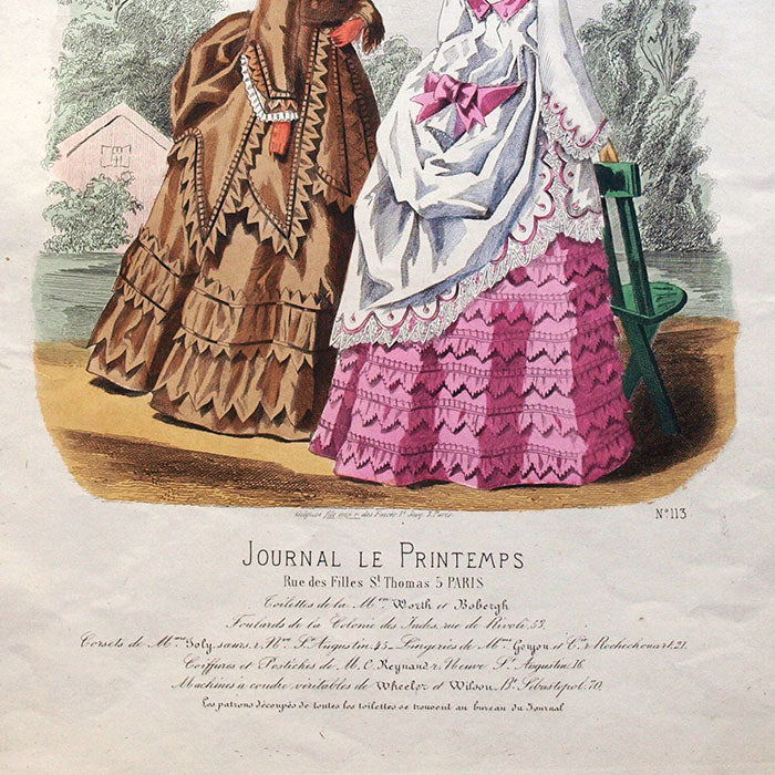 Worth & Bobergh - Le Journal Le Printemps, gravure 113 (circa 1867-1870)