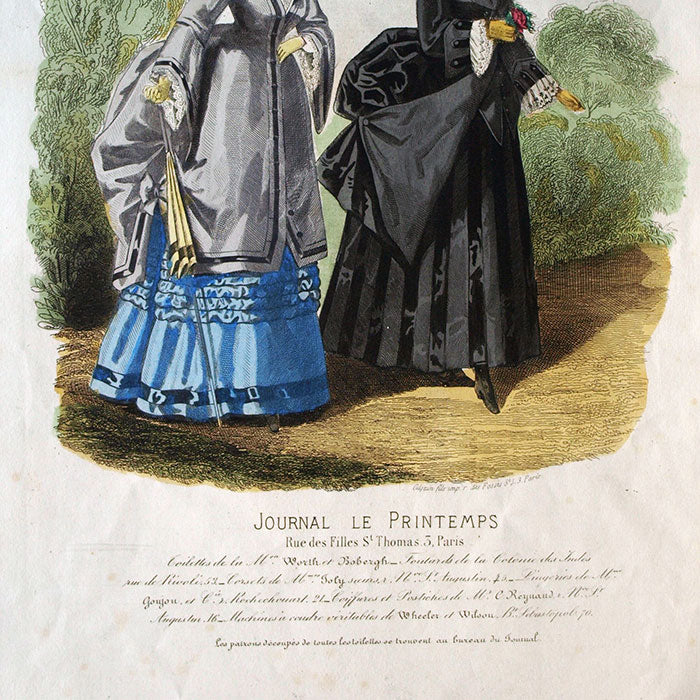 Worth & Bobergh - Le Journal Le Printemps, gravure (circa 1867-1870)