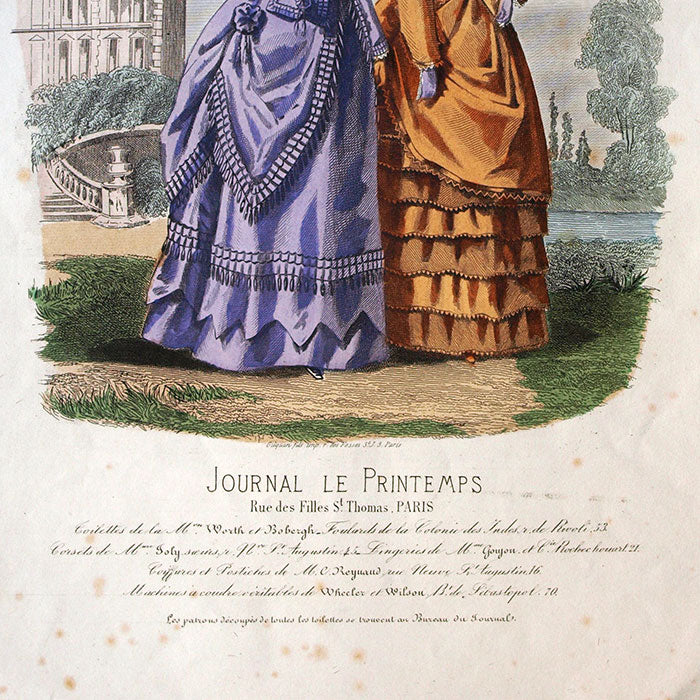 Worth & Bobergh - Le Journal Le Printemps, gravure (circa 1867-1870)