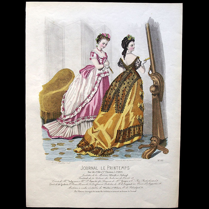 Worth & Bobergh - Le Journal Le Printemps, gravure 102 (circa 1867-1870)