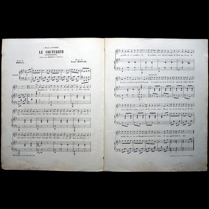 A Monsieur Worth, Le Couturier - Chanson croustillante de Rolla et Louis Raynal (1886)