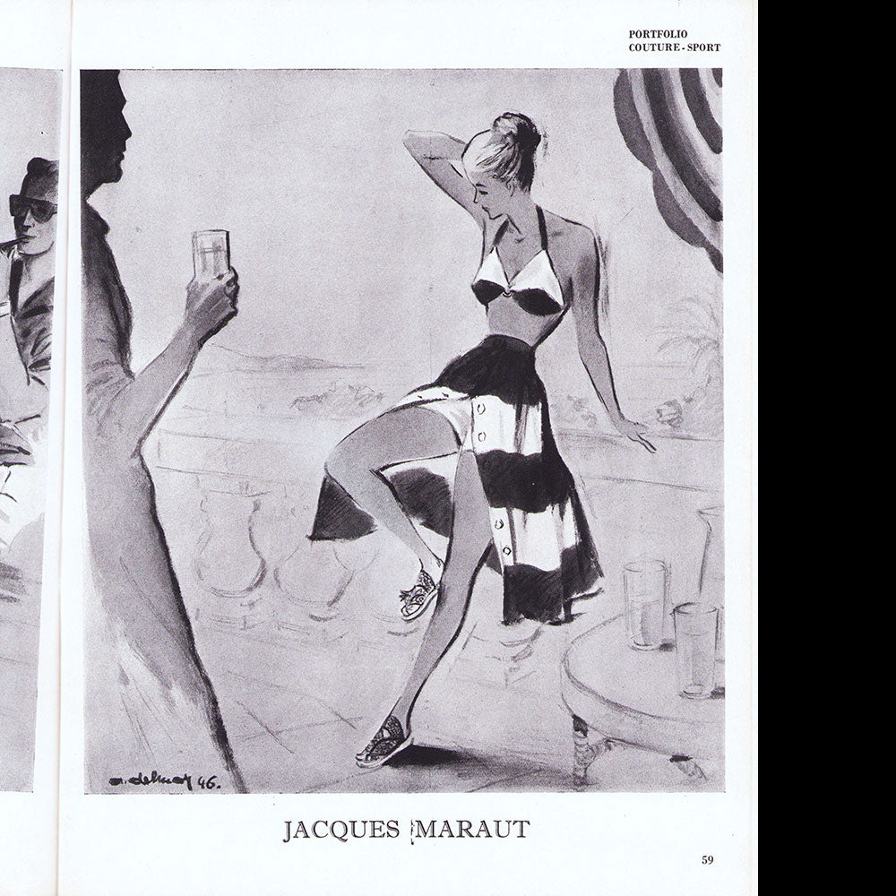 Adam, la revue de l'homme (juin-juillet-août 1946), couverture de Pierre Mourgue