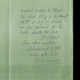 Astesiano - Lettre annonçant la sélection de modèles de Paris (circa 1920s)