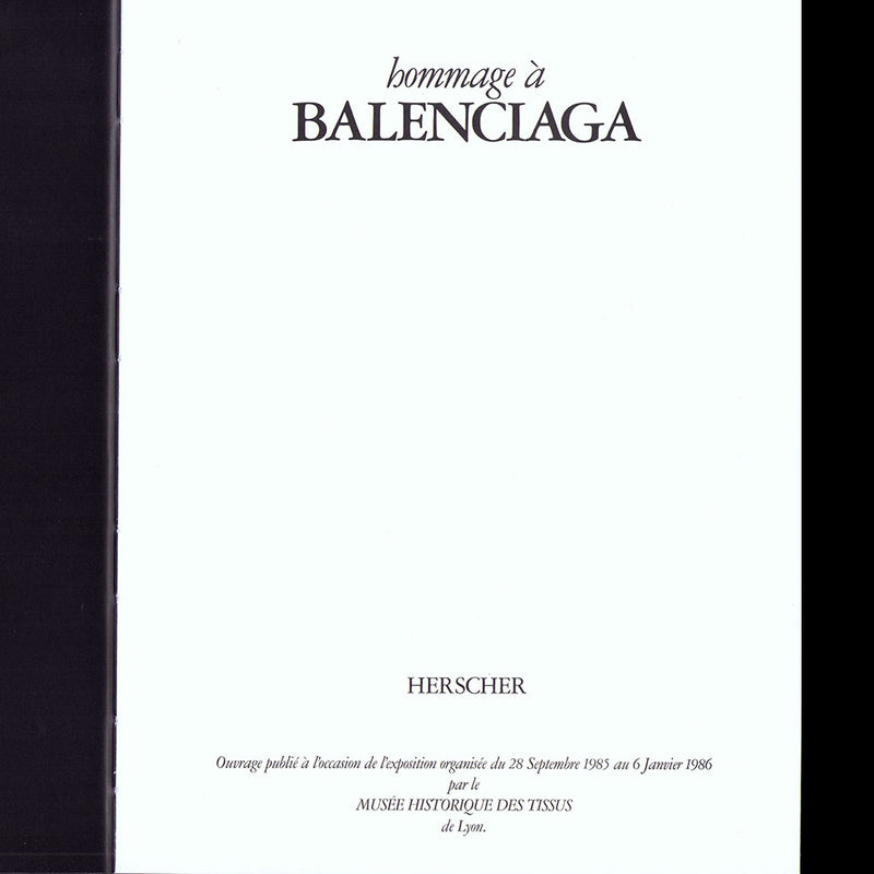 Hommage à Balenciaga (1985)