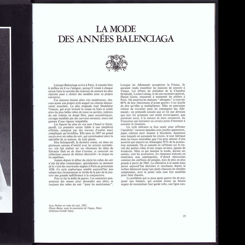 Hommage à Balenciaga (1985)