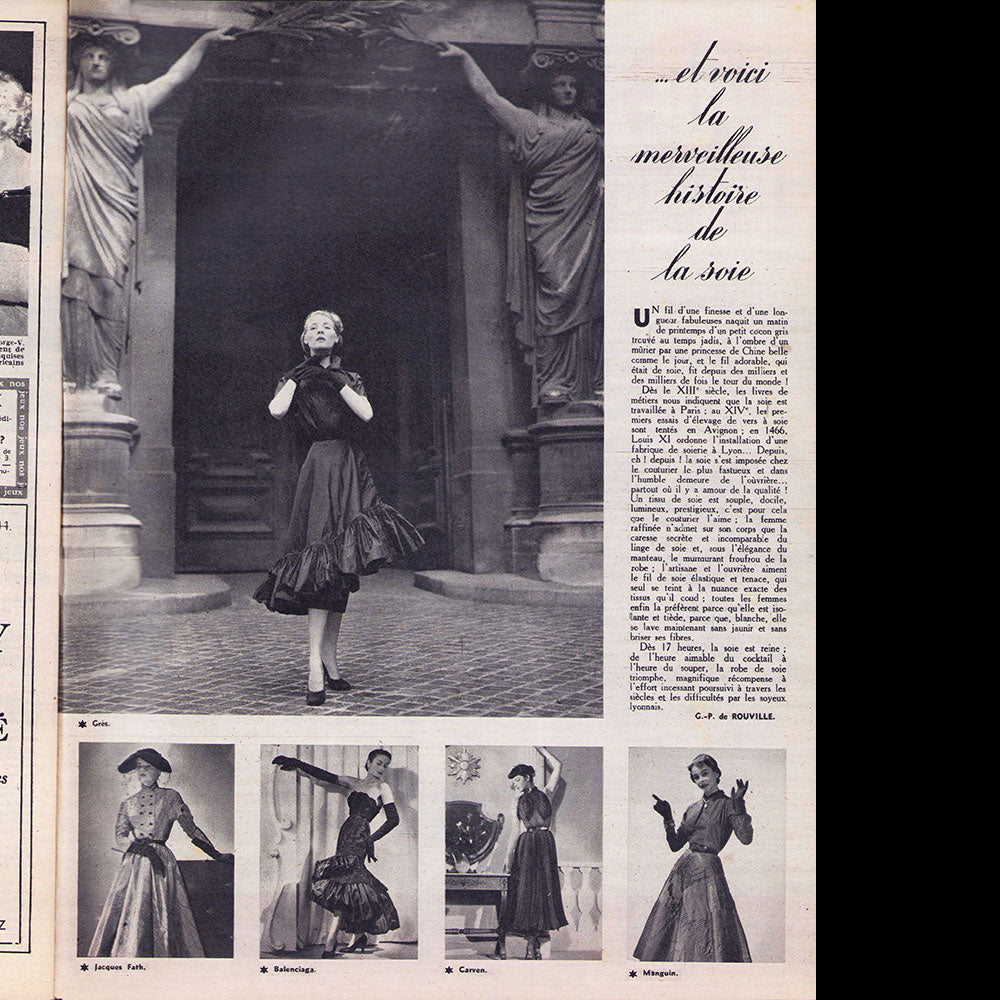 Balenciaga - Robe du soir en taffeta et dentelle (1951)