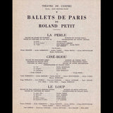Ballets de Paris Roland Petit, préface de Christian Dior, couverture de René Gruau (1953)