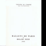 Ballets de Paris Roland Petit, préface de Christian Dior, couverture de René Gruau (1953)