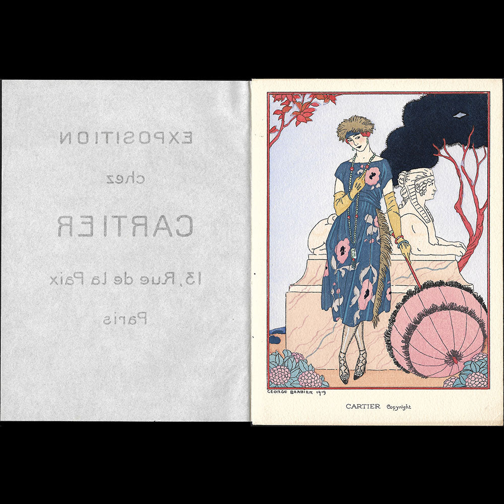 Cartier - Invitation de la maison Cartier illustrée par George Barbier (1919)