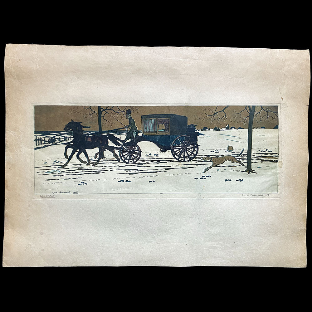 Pierre Brissaud - L'Hiver, épreuve d'état (1907)