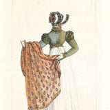 Spencer et chapeau de Virginie - Dessin pour un périodique de mode (1800-1810s)
