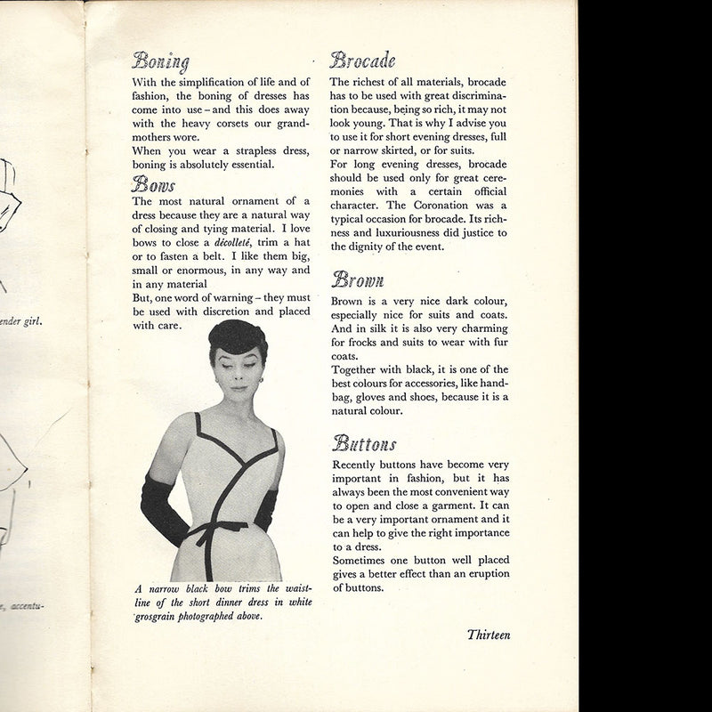 Christian Dior's little dictionary of fashion (1954)
