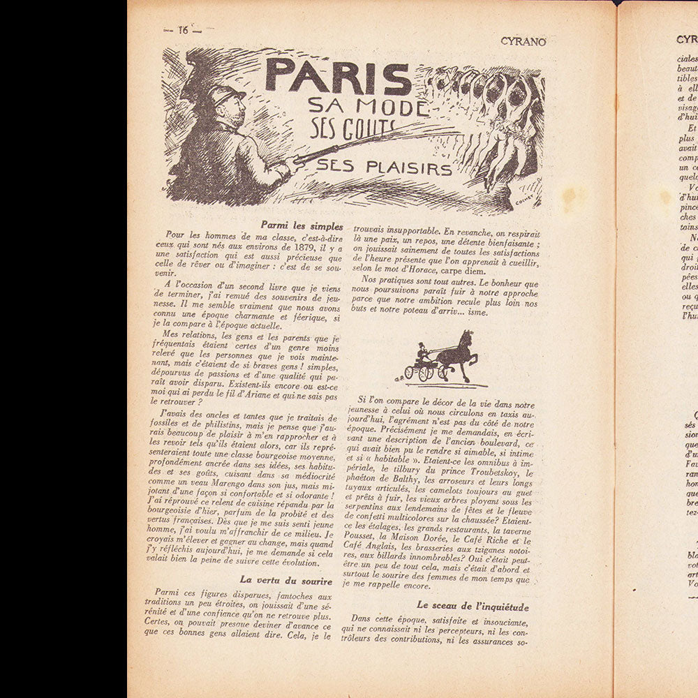 Cyrano, 3 janvier 1932, couverture de Ruzier