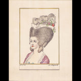 Au beau sexe, coiffures de Depain (1777), tirage postérieur (XXème siècle)