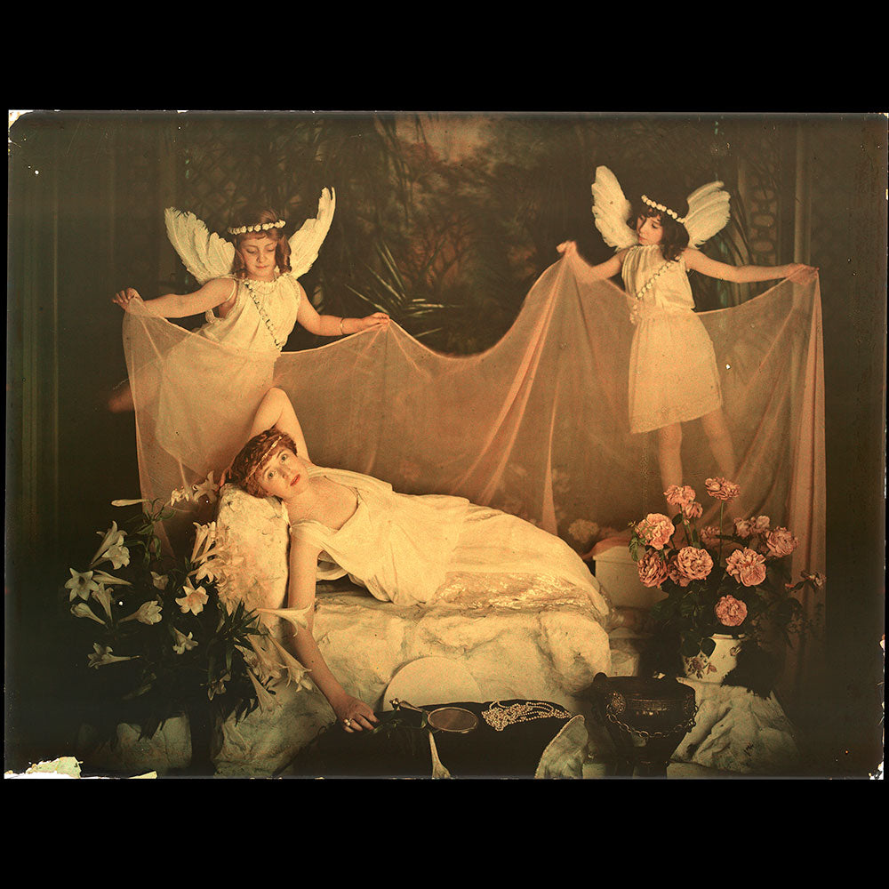 Photo-Couleurs - Réunion de 3 autochromes de Desboutin (1910s)