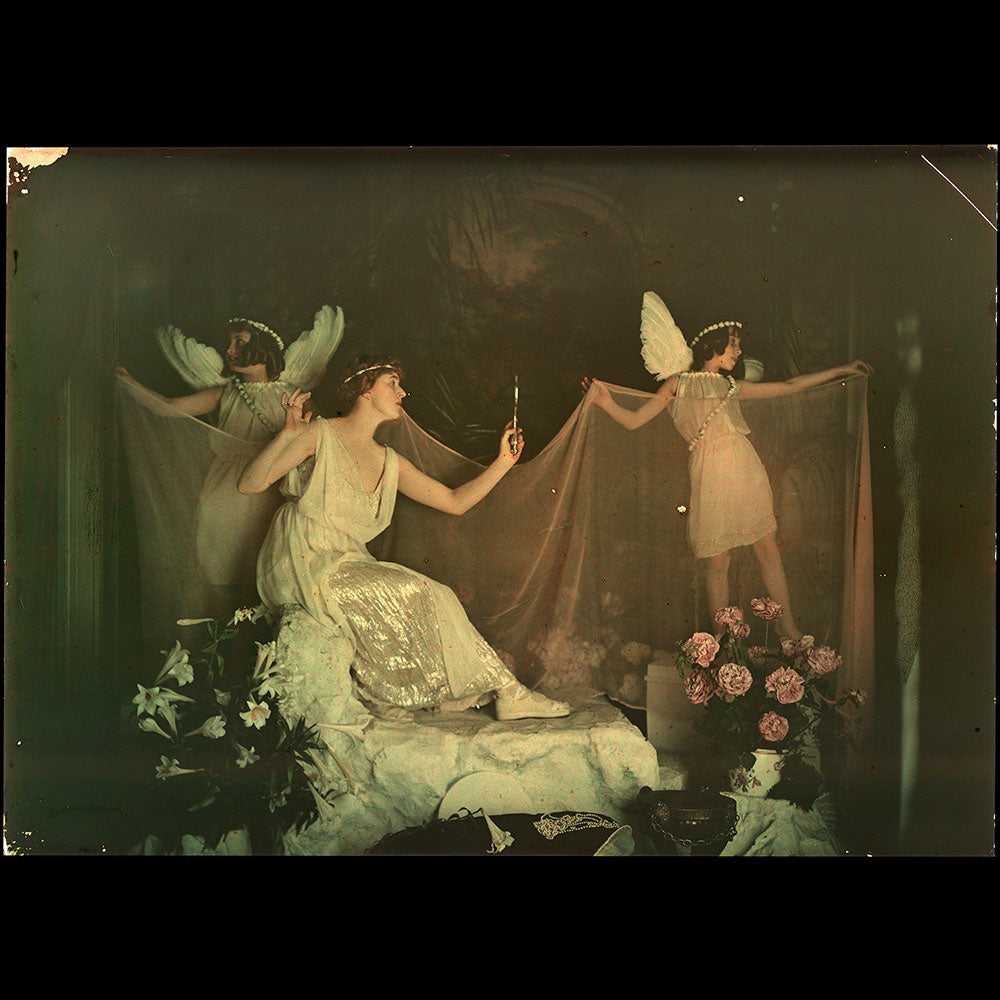 Photo-Couleurs - Réunion de 3 autochromes de Desboutin (1910s)