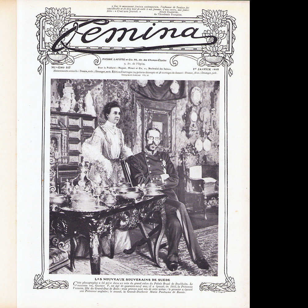 Fémina - Réunion des 24 numéros de l'année 1908 (janvier à décembre 1908)