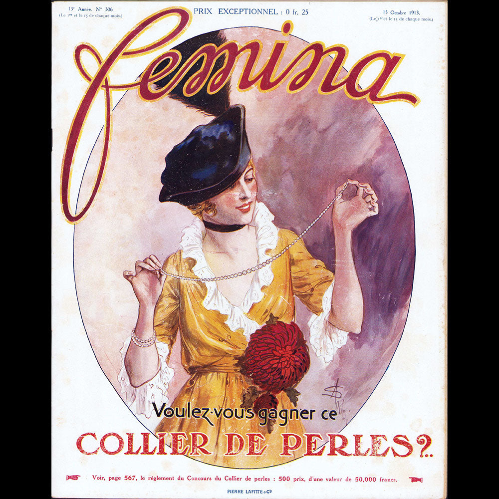 Fémina (15 octobre 1913), couverture d'André Soulié