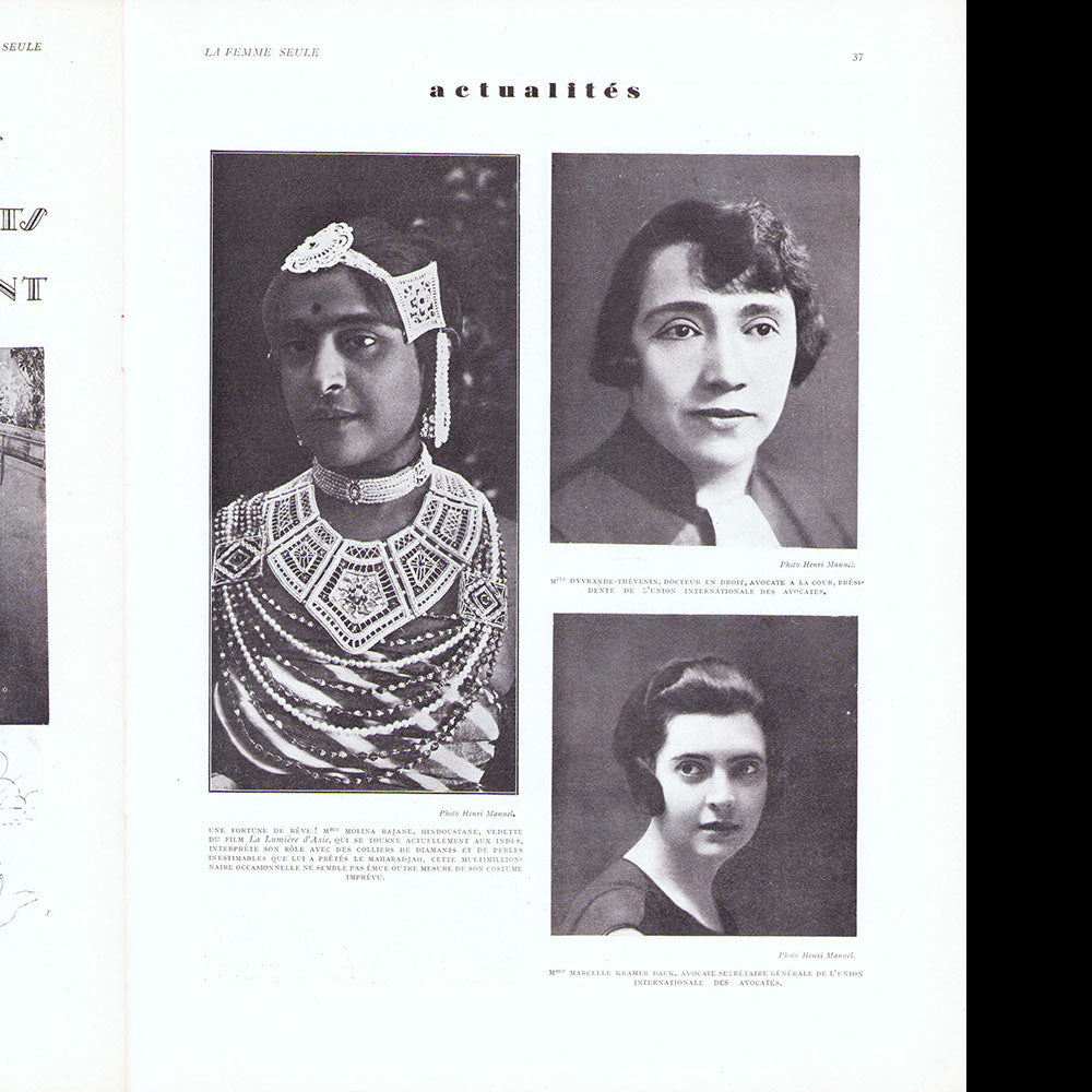 La Femmes seule, n°6, septembre 1928