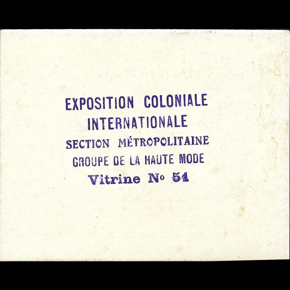 Fernand Weil - Exposition Coloniale de Paris, carte de la manufactire de talons (1931)