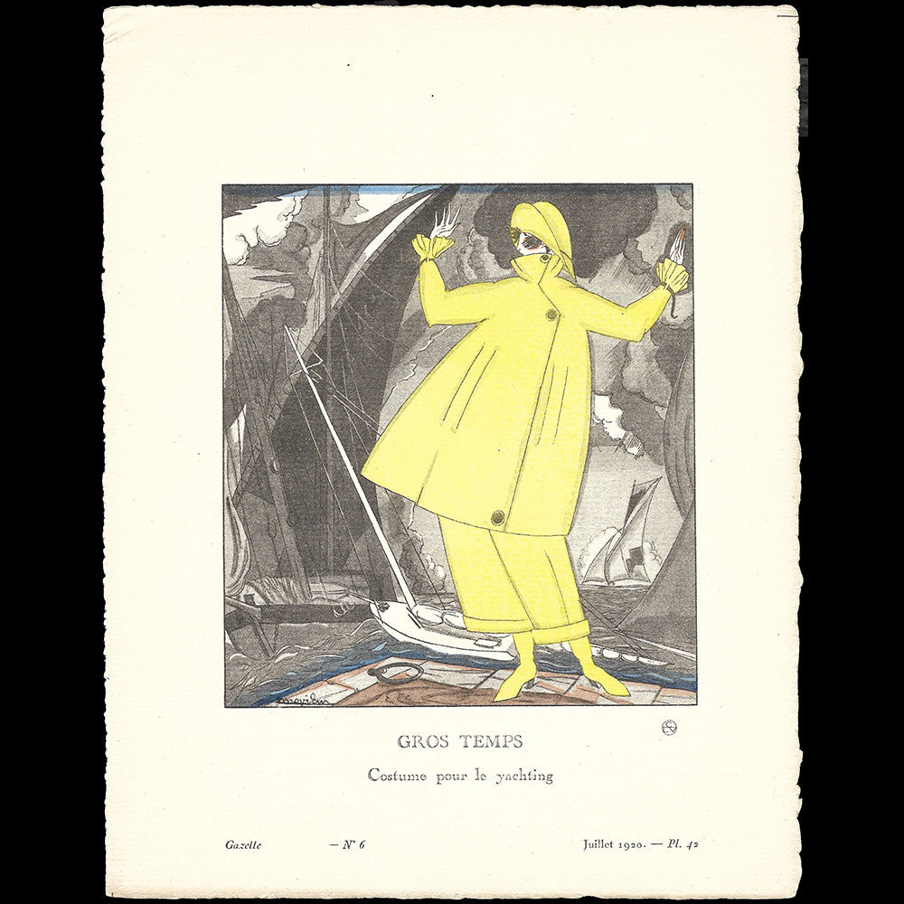 Gazette du Bon Ton - Gros Temps, planche de Zinoview (n°6, 1920)