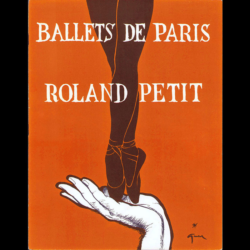 Ballets de Paris Roland Petit, préface de Christian Dior, couverture de René Gruau (1953)