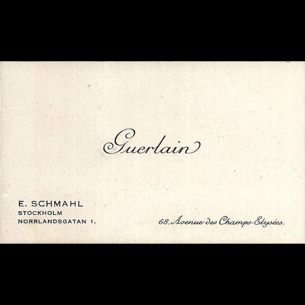 Guerlain - Carte d'un responsable suédois (circa 1920s-1930s)
