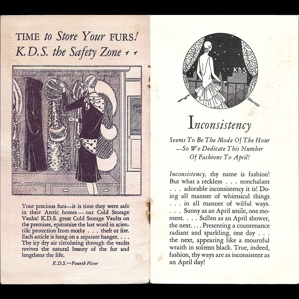 Lucile - Kresge Department Store, Fashions, April 1929