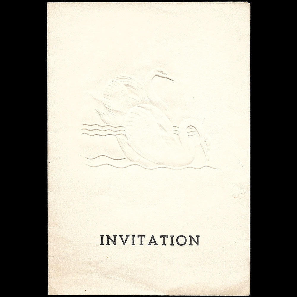 Lalique - Invitation à l'exposition L'Art de la Table, 11 rue Royale Paris (1948)