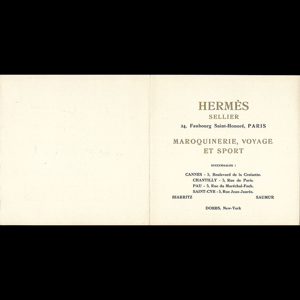 Georges Lepape - Le Golfeur, carte pour Hermès Sellier (1926)