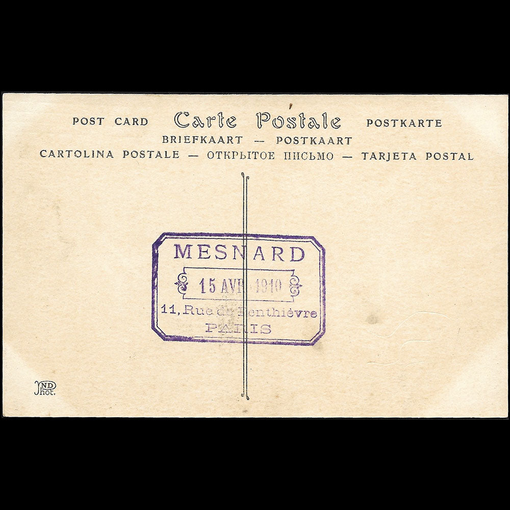 Mesnard Soeurs - Modèle de la maison spécialisée en maille, 11 rue de Penthièvre à Paris (1910)
