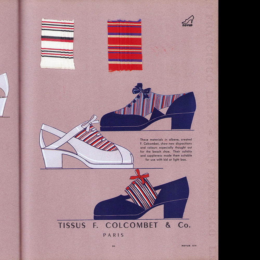 Novus, La chaussure nouvelle, le cuir, les sacs et les accessoires pour la saison d'été 1939