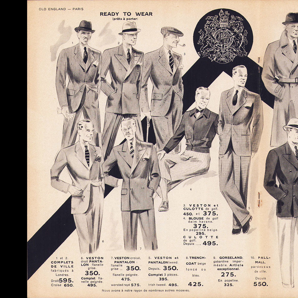 Old England - Catalogue pour l'été 1936