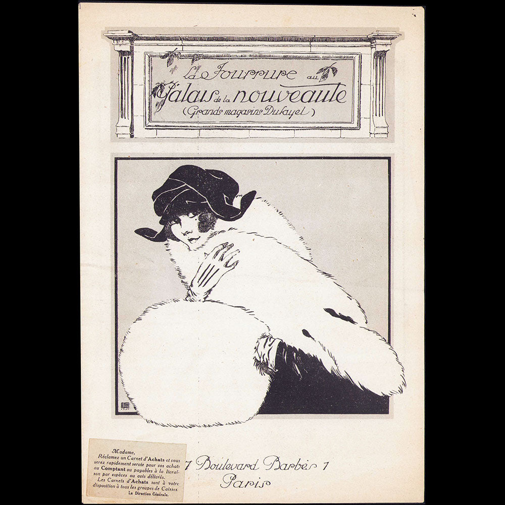 Grands Magasins Dufayel - Palais de la Nouveauté, Fourrures (1920)