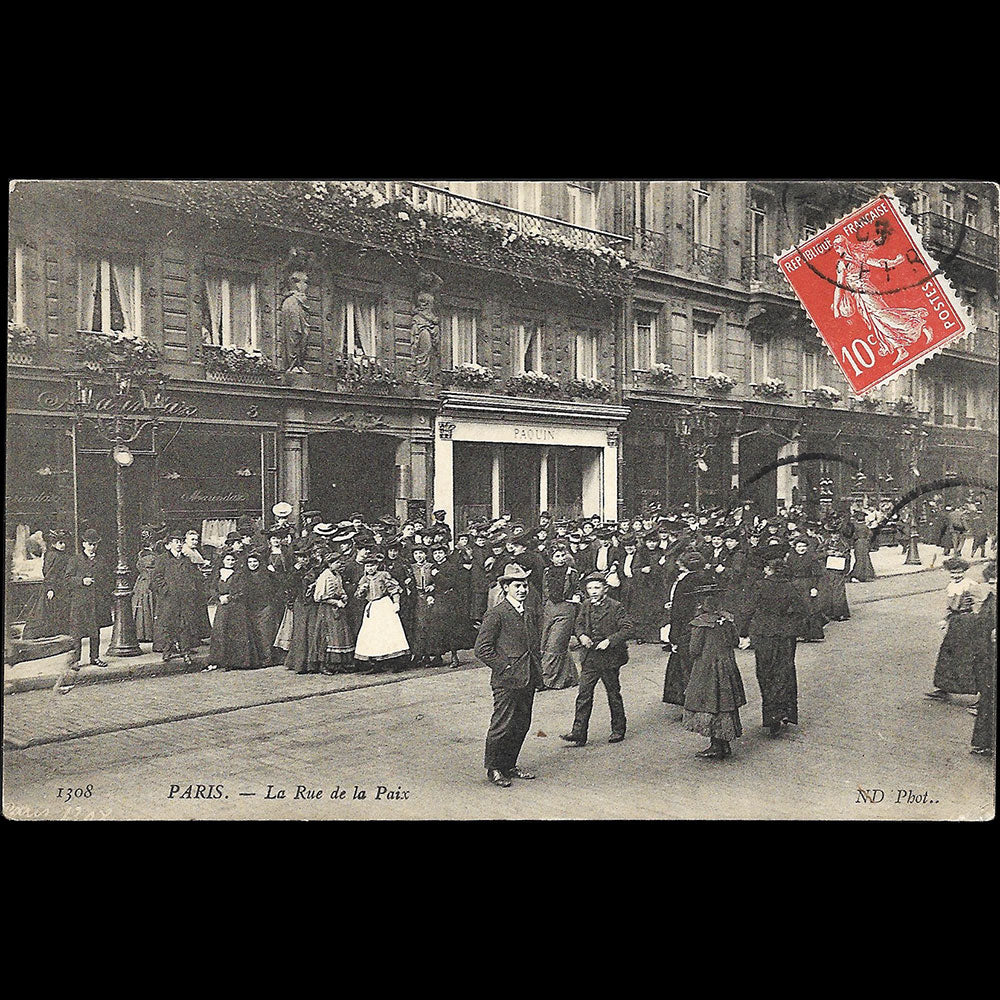 Paquin & Marindaz -Devantures des maisons, rue de la Paix à Paris (1908)