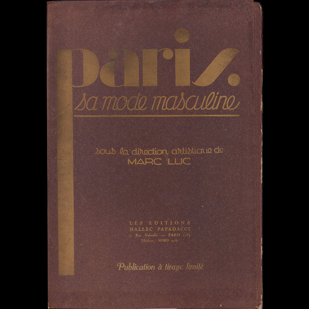 Paris, sa mode masculine, été 1932