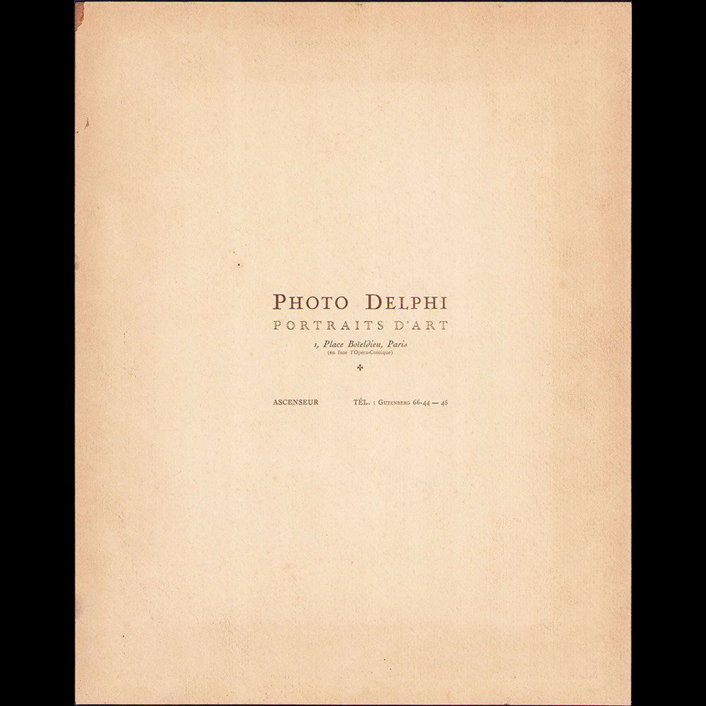 Poiret - Portrait de Paul Poiret par Delphi, avec envoi (1910s)