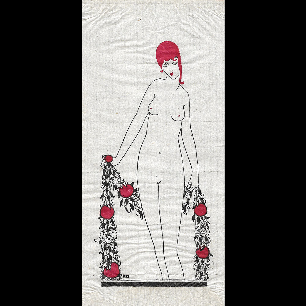 Poiret - Vignette de Paul Iribe pour l'album Les Robes de Paul Poiret (1908)