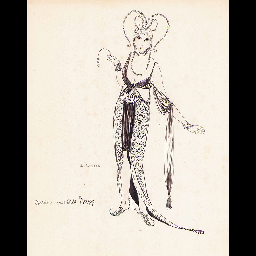 Paul Poiret - Shamsennahar, modèle de José de Zamora pour le Minaret (1913)